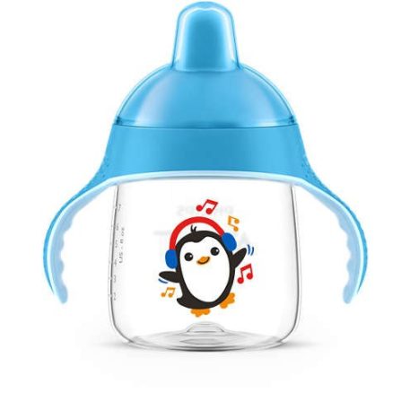 Philips Avent pahar magic + mâner - 260 ml albastru