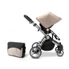 Mama Kiddies Prémium BabyBee (Australian Edition) 3 az 1-ben babakocsi kiegészítőkkel bézs-fekete színben + Ajándék