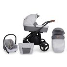 Mama Kiddies Titan 3az1-ben multifunkciós babakocsi Silver színben + ajándék