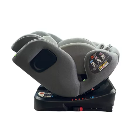 Mama Kiddies Felix i-Size scaun auto rotativ 360° cu ISOFIX și picior de sprijin – culoare gri + cadou suport pentru coloană vertebrală