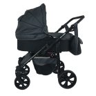 Cărucior multifuncțional 3în1 Mama Kiddies Sleep Collection în culoare gri închis + cadou
