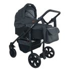 Cărucior multifuncțional 3în1 Mama Kiddies Sleep Collection în culoare gri închis + cadou