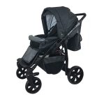 Cărucior multifuncțional 3în1 Mama Kiddies Sleep Collection în culoare gri închis + cadou