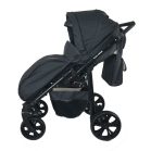Cărucior multifuncțional 3în1 Mama Kiddies Sleep Collection în culoare gri închis + cadou