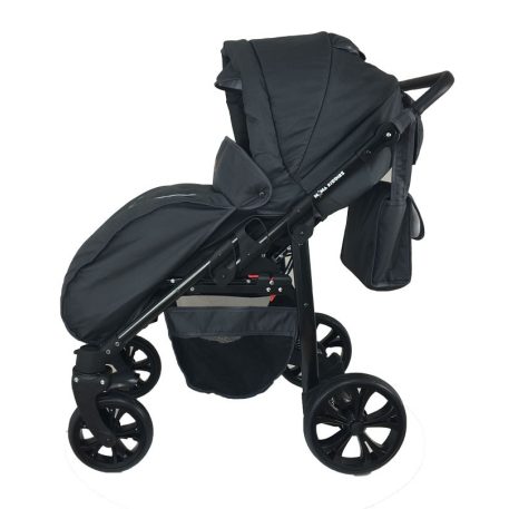 Cărucior multifuncțional 3în1 Mama Kiddies Sleep Collection în culoare gri închis + cadou