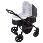 Cărucior multifuncțional 3în1 Mama Kiddies Sleep Collection în culoare gri închis + cadou