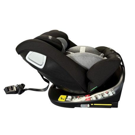 Scaun auto de siguranță Mama Kiddies iSize Capry rotativ 360° cu sistem ISOFIX (40–150 cm) culoare gri + Cadou
