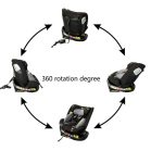 Scaun auto de siguranță Mama Kiddies iSize Capry rotativ 360° cu sistem ISOFIX (40–150 cm) culoare gri + Cadou
