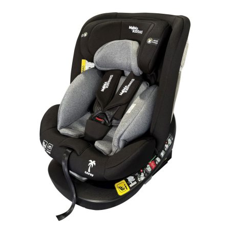 Scaun auto de siguranță Mama Kiddies iSize Capry rotativ 360° cu sistem ISOFIX (40–150 cm) culoare gri + Cadou