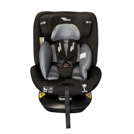 Scaun auto de siguranță Mama Kiddies iSize Capry rotativ 360° cu sistem ISOFIX (40–150 cm) culoare gri + Cadou