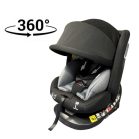 Scaun auto de siguranță Mama Kiddies iSize Capry rotativ 360° cu sistem ISOFIX (40–150 cm) culoare gri + Cadou
