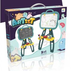   Tablă de desen magnetică față-verso cu multe accesorii – verde