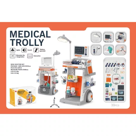 Set cărucior stomatologic Mama Kiddies cu efecte luminoase și sonore