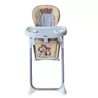 Scaun de masă multifuncțional Mama Kiddies Lylyan, culoare bej, cu model ursuleț + Cadou