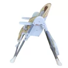 Scaun de masă multifuncțional Mama Kiddies Lylyan, culoare bej, cu model ursuleț + Cadou