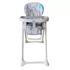 Scaun de masă multifuncțional Mama Kiddies Lylyan, culoare albă, cu model de pădure + Cadou