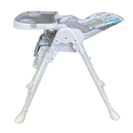 Scaun de masă multifuncțional Mama Kiddies Lylyan, culoare albă, cu model de pădure + Cadou