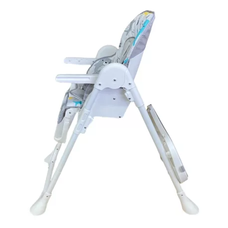 Scaun de masă multifuncțional Mama Kiddies Lylyan, culoare albă, cu model de pădure + Cadou