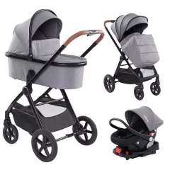   Mama Kiddies® PRIMO cărucior multifuncțional 4în1, culoare gri + CADOU