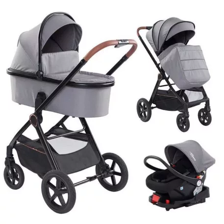 Mama Kiddies® PRIMO cărucior multifuncțional 4în1, culoare gri + CADOU