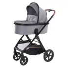 Cărucior Mama Kiddies PRIMO gri cu sac de picioare.