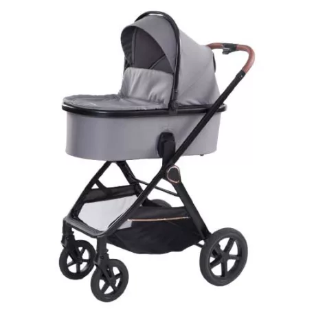 Cărucior Mama Kiddies PRIMO gri cu sac de picioare.
