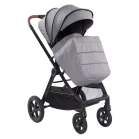 Cărucior Mama Kiddies PRIMO gri cu parte sport și sac de picioare.