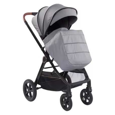 Cărucior Mama Kiddies PRIMO gri cu parte sport și sac de picioare.