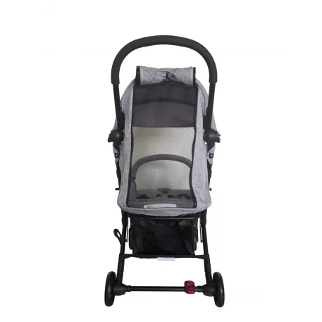 Cărucior sport Mama Kiddies Go-Go Grey cu spătar înclinabil și suport de biberon cadou 