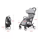 Cărucior sport Mama Kiddies Go-Go Grey cu spătar înclinabil și suport de biberon cadou 