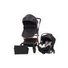 Mama Kiddies Sun Black ELITE 3in1 este un cărucior pentru copii disponibil în culoarea neagră, echipat cu accesorii + Cadou