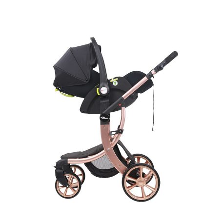 Mama Kiddies Sun Black ELITE 3in1 este un cărucior pentru copii disponibil în culoarea neagră, echipat cu accesorii + Cadou