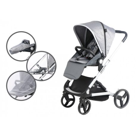 Mama Kiddies ISmart cărucior sport cu accesorii, culoare gri+ sac de picioare cadou