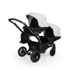 Mama Kiddies Gemini 3az1-ben ikerbabakocsi kiegészítőkkel világosszürke-fekete színben + ajándék