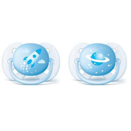 Philips Avent Ultrasoft mintás játszócumi fiús 0-6 hó 2db