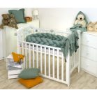 Apărătoare laterală împletită pentru pătuț și cuibușor 2în1 - Pure Salvia - 240 cm