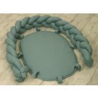 Apărătoare laterală împletită pentru pătuț și cuibușor 2în1 - Pure Salvia - 240 cm