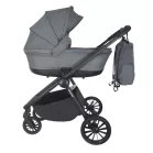 Mama Kiddies Unique cărucior multifuncțional 3 în 1 cu accesorii, culoare graphite + Cadou