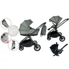 Mama Kiddies Unique cărucior multifuncțional 3 în 1 cu accesorii, culoare verde + Cadou