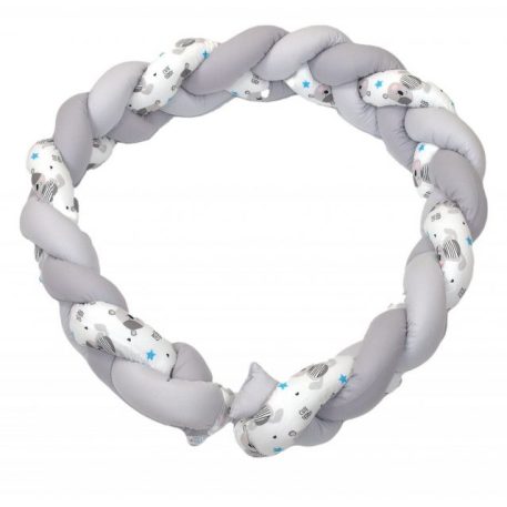 Apărătoare laterală împletită 240 cm ursuleț gri