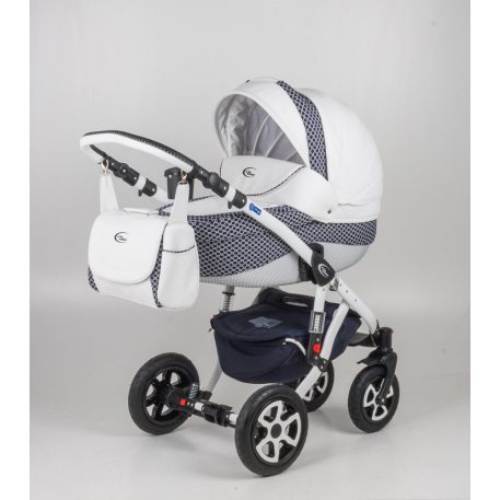 Mama Kiddies Carbon Exclusive Sky 3az1-ben multifunkciós Eco Leather babakocsi kiegészítőkkel + Ajándék