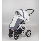 Mama Kiddies Carbon Exclusive Sky 3az1-ben multifunkciós Eco Leather babakocsi kiegészítőkkel + Ajándék
