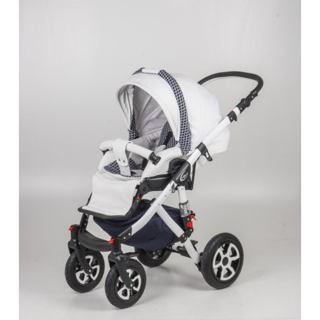 Mama Kiddies Carbon Exclusive Sky 3az1-ben multifunkciós Eco Leather babakocsi kiegészítőkkel + Ajándék