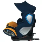 Scaun auto de siguranță Mama Kiddies Champion cu ISOFIX, rotativ 360° (0-36 kg) albastru-galben cu copertină cadou (certificat TUV)