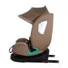 Scaun auto Mama Kiddies iSize Journey Extra cu ISOFIX, rotativ 360° (40–150 cm), culoare bej, cu picior de sprijin, parasolar cadou și suport pentru picioare