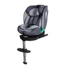 Scaun auto Mama Kiddies iSize Journey Extra cu ISOFIX, rotativ 360° (40–150 cm), culoare gri, cu picior de sprijin, parasolar cadou și suport pentru picioare