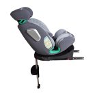Scaun auto Mama Kiddies iSize Journey Extra cu ISOFIX, rotativ 360° (40–150 cm), culoare gri, cu picior de sprijin, parasolar cadou și suport pentru picioare