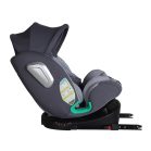 Scaun auto Mama Kiddies iSize Journey Extra cu ISOFIX, rotativ 360° (40–150 cm), culoare gri, cu picior de sprijin, parasolar cadou și suport pentru picioare