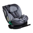 Scaun auto Mama Kiddies iSize Journey Extra cu ISOFIX, rotativ 360° (40–150 cm), culoare gri, cu picior de sprijin, parasolar cadou și suport pentru picioare