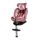 Scaun auto Mama Kiddies iSize Journey Extra cu ISOFIX, rotativ 360° (40–150 cm), culoare roz, cu picior de sprijin, parasolar cadou și suport pentru picioare